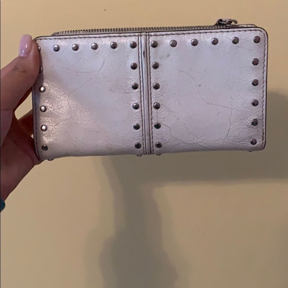 White studded Michael Kors Wallet